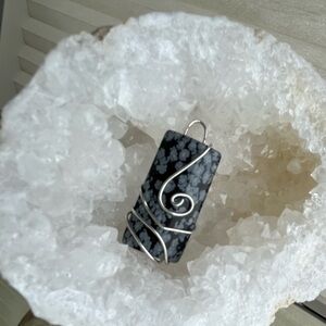 Snowflake Obsidian Pendant